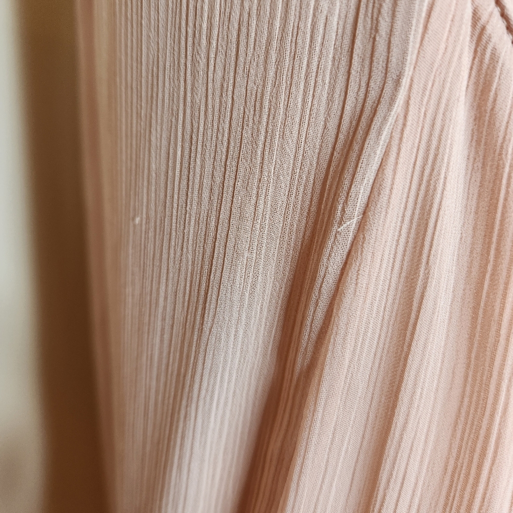 Alice + Olivia Strapless Nude Blush Maxi Gown with Lace Inserts Size 4 - Picture 13 of 13